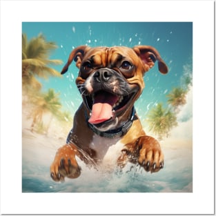 boxer dog Posters and Art